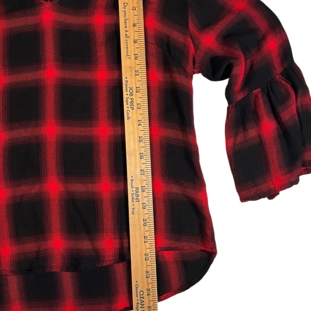 TinselTown Buffalo Plaid Shirt Women’s Size L Country Cabincore hayrides - Picture 2 of 6